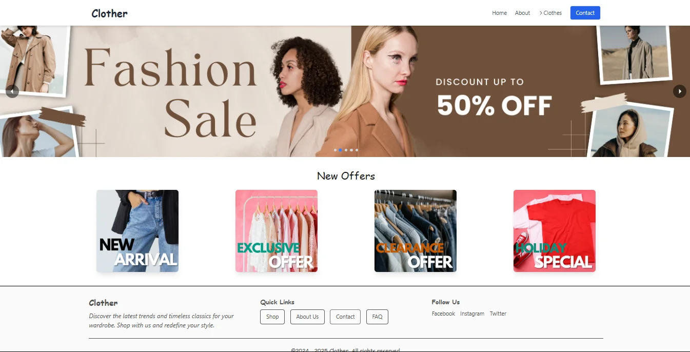 Clothes Selling Site