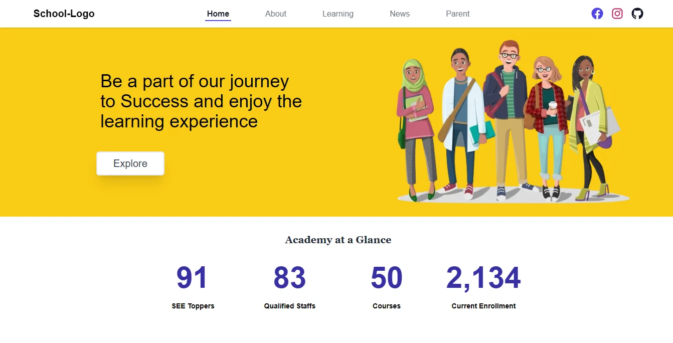 School UI/UX Template